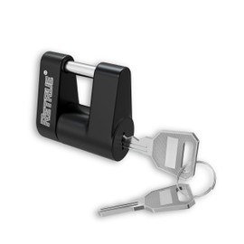 RETRUE Trailer Tongue Coupler Lock, Trailer Hitch Lock,Dia 1/4 Inch, 3/4 Inch Span for Tow Boat RV Truck Car's Coupler, Black