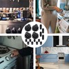 Upgraded 4 Pack Black Control Knobs with 12 Adapters Compatible