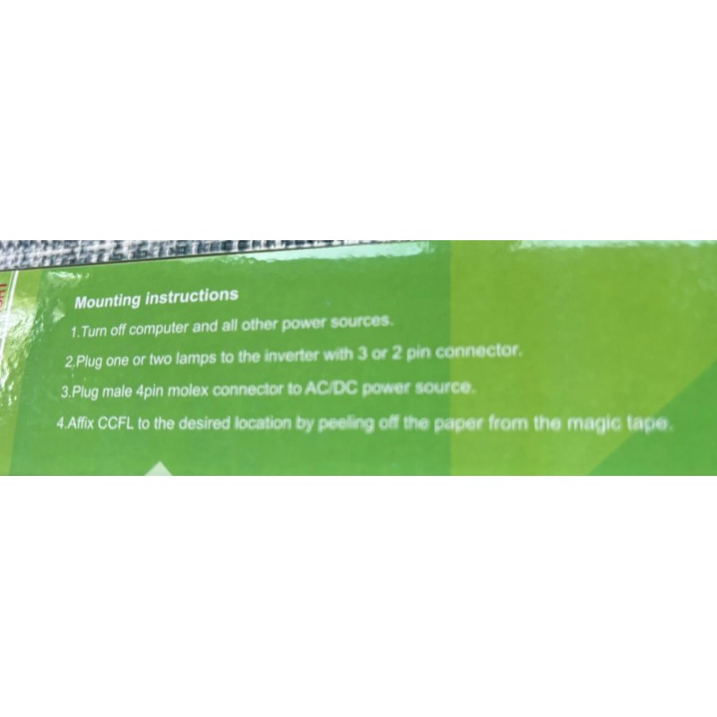 Logisys Single 8” Inch Cold Cathode Fluorescent Lamp (UV)