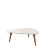 Manhattan Comfort Utopia Low Triangle Coffee Table, Off Off White