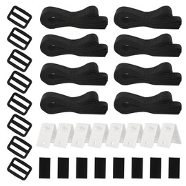 prota Pool Reel Roller, Mobile Solar Film, Set of 8 Fastening Straps and Clips and Buckles, Retaining Straps Pool Foil Solar Film for Universal Swimming Pools in the Ground