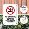 Georgia No Smoking Beyond This Point Sign, 10x7 Inches, 55