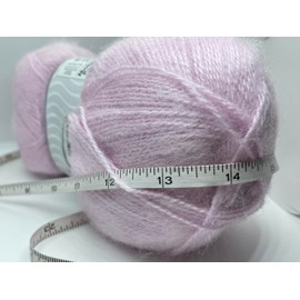Baby Pink Mohair Pastel Yarn - Premium Acrylic, Wool, Mohair Sport Weight Yarn 100 Gram 546 Yards