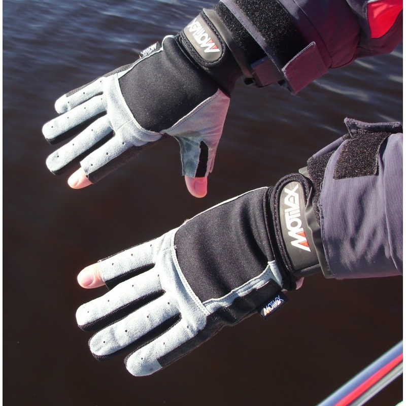 Sailing gloves back side Neoprene 2 short fingers Size XL