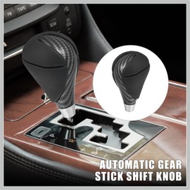 RATCHROLL Car Auto Automatic Gear Stick Shift Knob for Lexus ES350 2007-2015 GS450h 2007-2011 for Lexus RX450h Black Faux Leather Carbon Fiber Pattern Replacement Car Parts