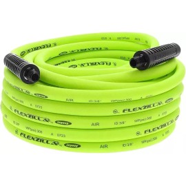 Flexzilla Air Hose, 3/8 In. X 50 Ft., 1/4 In. MNPT Fittings, Heavy Duty, Lightwe