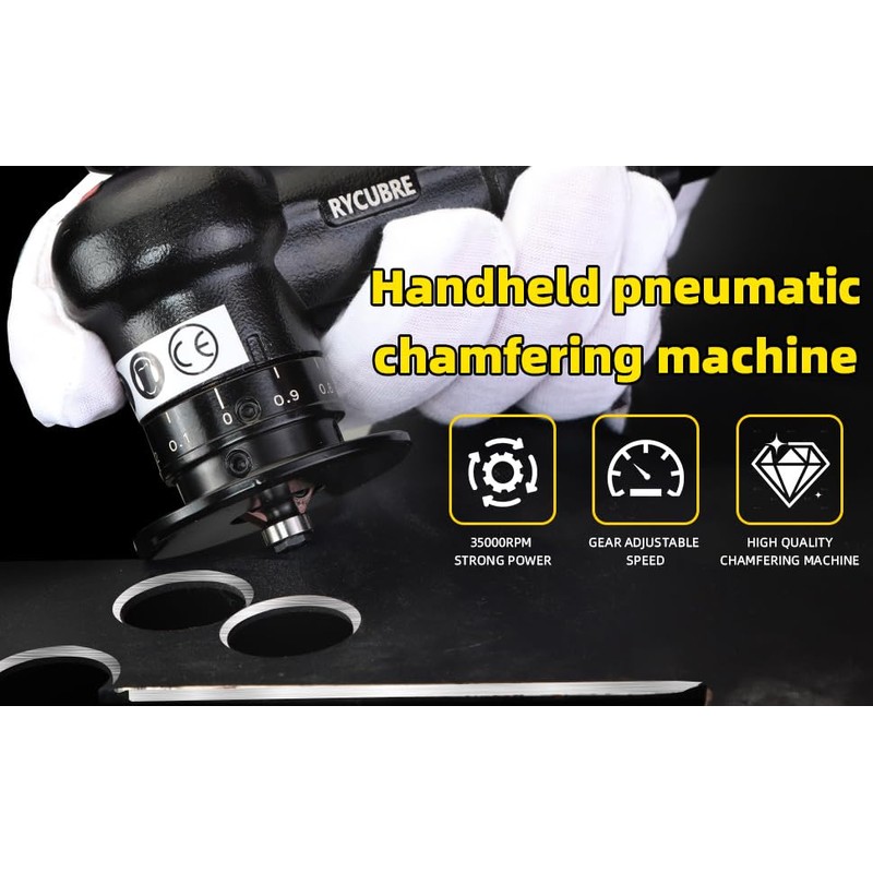 Pneumatic Chamfer Tool - Mini Air Chamfering Machine with 6