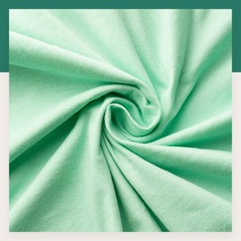 VelvetHome Fitted Sheet, 140 x 200 cm, 100% Combed Cotton, Made in the EU, Jersey Bed Sheet for Mattress Height up to 25 cm, Premium Quality, Beautiful Colours, Mint