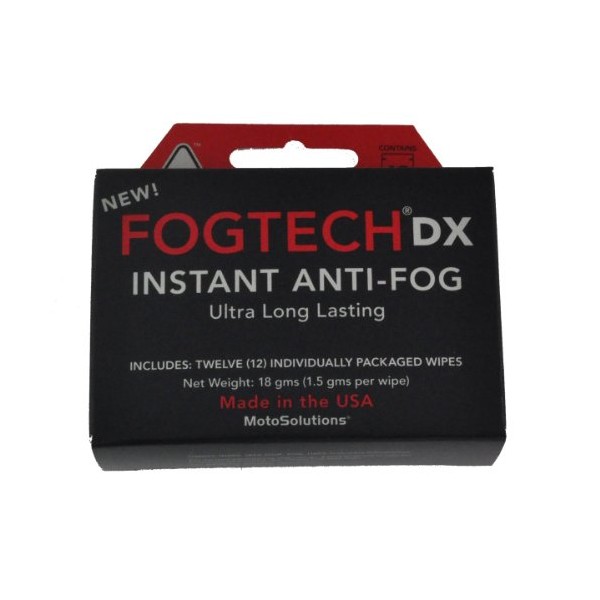 MotoSolutions FogTech DX Instant Anti-Fog - Includes 12 Wipes