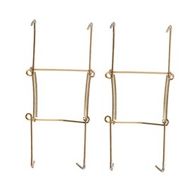 sourcing map Plate Hanger, 7-inch U Type Zinc Plated Invisible Wall Decorative Hooks with Tip Protectors, 2 Pcs