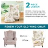 KRFOONN Wingback Chair Covers Slipcovers 2 Piece Stretch Wing Chair