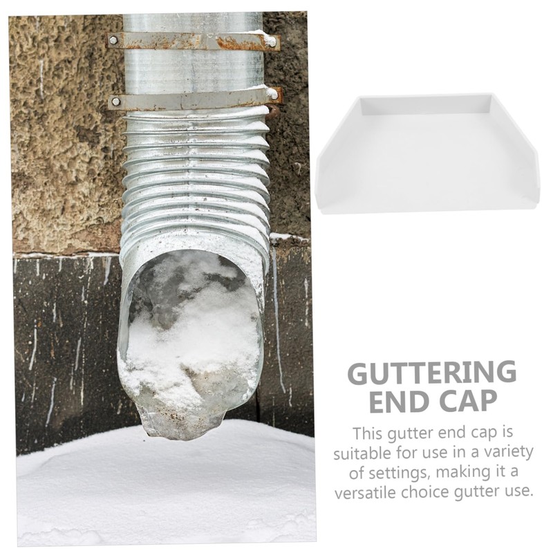 TEHAUX Gutter End Cap Rain Gutter End Cover for Efficient