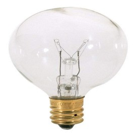 Satco S3844 120V Pear Candelabra Base 10-Watt G12.5 Light Bulb, Clear