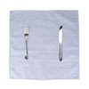 INFEI Plain Striped Cotton Linen Blended Dinner Cloth Napkins -