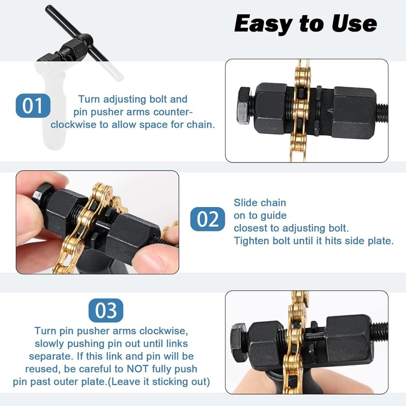 ZHIQIU Bike Chain Breaker Tool, Universal Bicycle Chain Tool for
