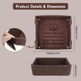 Bestfriend Gift,Bestfriend Birthday Gifts,Gift for Best Friends Women,PU Leather Valet Tray,Bestie Present for Women Girls Men,Presents for Work Bestie Friend