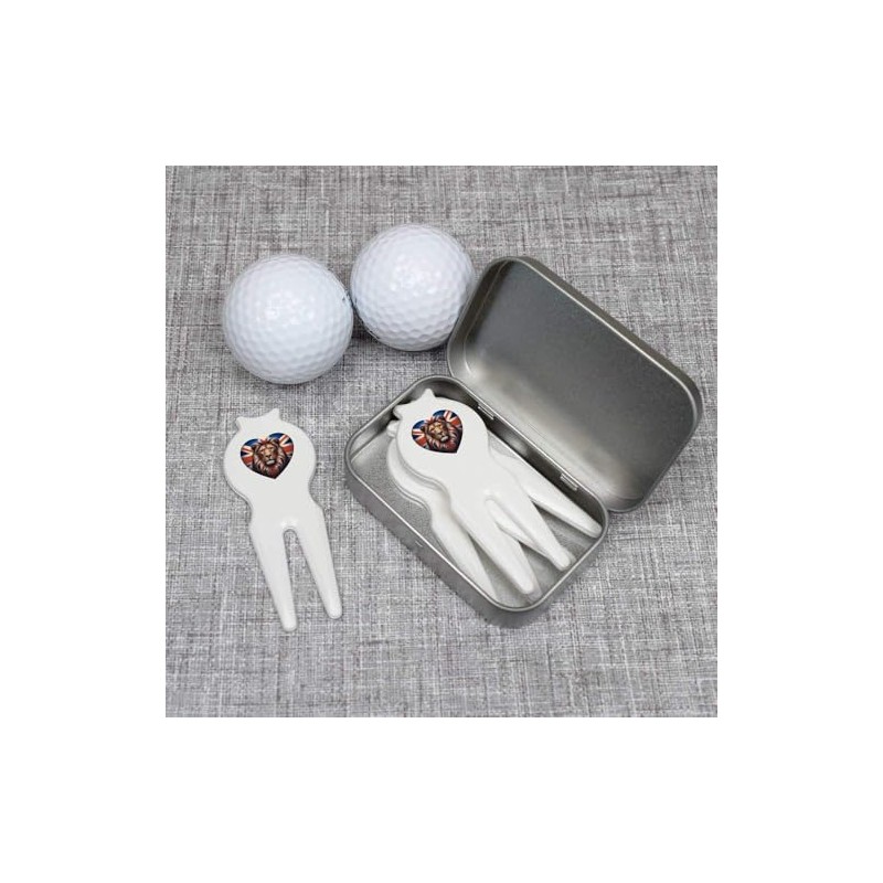Azeeda 'Union Jack Heart With Lion' Golf Divot Tool/Repair Fork