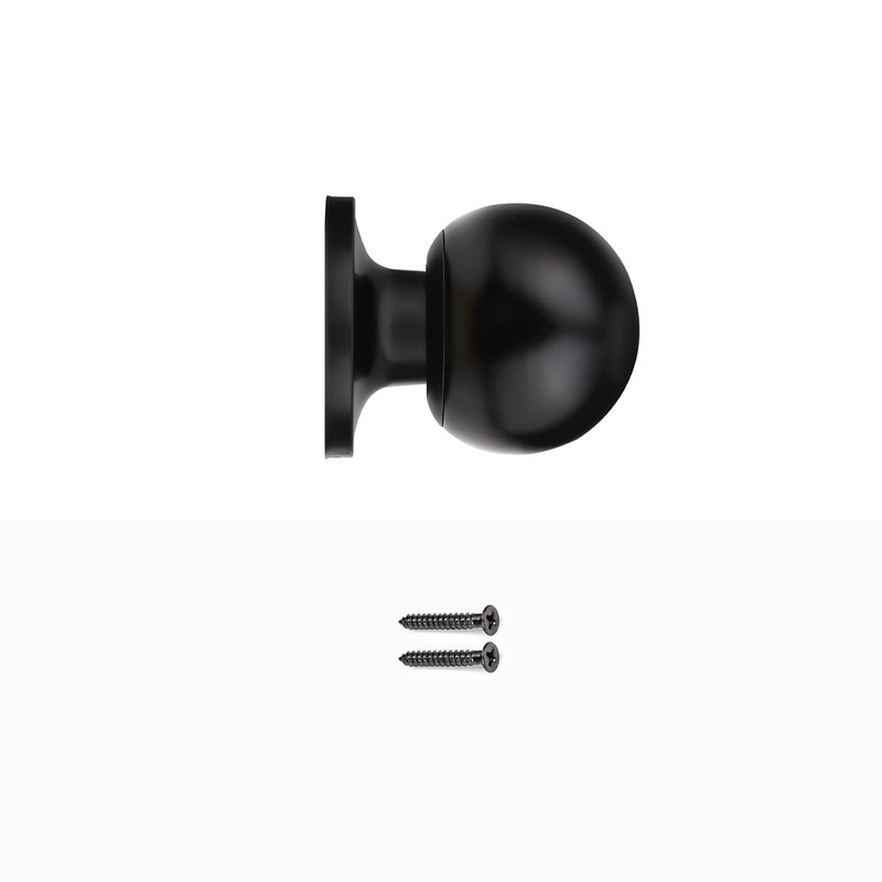 3 Pack Probrico Black Dummy Knobs,Non-Turning Door Knobs for Interior