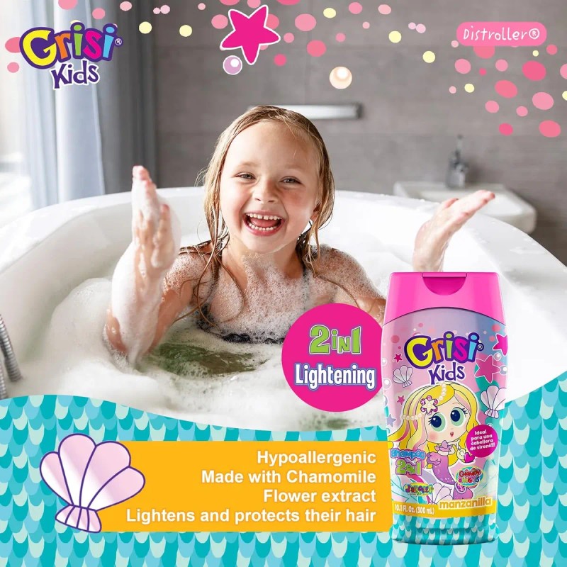 Grisi Shampoo Kids De Manzanilla, Shampoo Limpiador Para Niñ