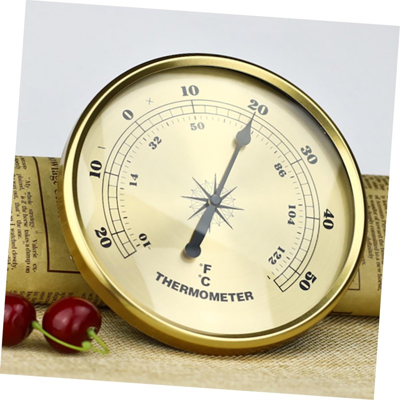 Outanaya Round Metal Gauge Thermometer for Patio Garden Use Easy