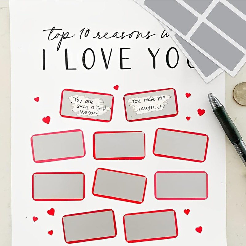 RDNKVB Pack of 100 Scratch Off Labels, 60 x 20