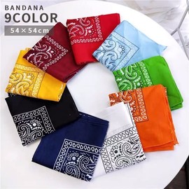 Plus Nao Bandana, Handkerchief, Paisley Pattern, Classic Pattern, Classic Size, Unisex, Unisex, Men, Adults, Children, Fashion Accessories, Teaser, green