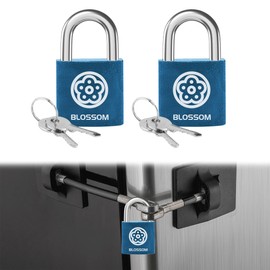 2PCS Padlocks with Keys Outdoor Heavy Duty Iron Padlocks Outdoor Heavy Duty Waterproof High Security Heavy Duty Padlock for Doors,Shed,Fence,Warehouse,Garage,Office and Cabinets