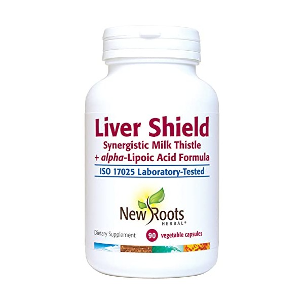 New Roots Herbal Liver Shield Super Blend Botanical extracts & Milk Thistle (250 mg)-Support Healthy Liver Function, Natural Liver Detox, Good Skin - Good Immune Function – 90 Veg Caps