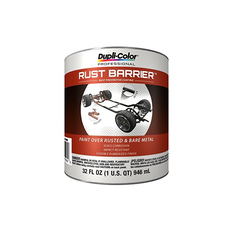 Dupli-Color ERBQ10000 Professional Rust Barrier, Flat, Black, 1 Quart.