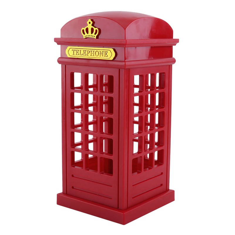Creative Retro Classic Telephone Booth Night Light Touch Sensor Dimmable