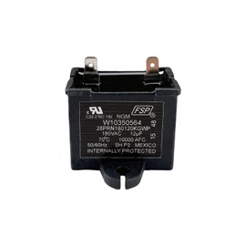 Compatible Refrigerator Freezer Run Capacitor W10350564 WPW10350564 PS11753490 AP6020176 – Fits Whirlpool Maytag Kenmore KitchenAid Cooler Compressor 12µF 180VAC