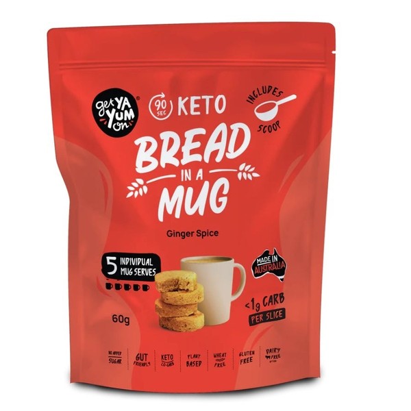 Get Ya Yum On Keto Bread in a Mug - Ginger Spice - 300gm