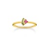 THOMAS SABO Watermelon Ring Gold-Plated Silver TR2353-488-7, Sterling Silver, Cubic