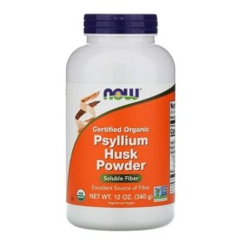 Cáscaras de Psilio en Polvo Orgánico  Organic Psyllium Husk Powder, 12 oz                                                                             