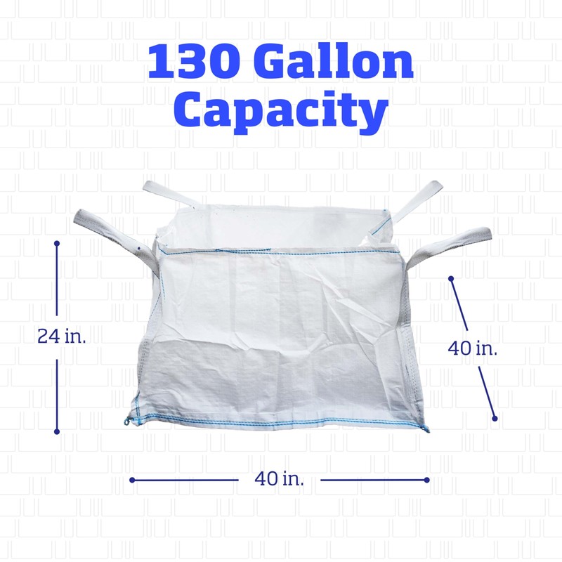 DURASACK Concrete Washout White Bag 130-Gallon Open Top Flat Bottom