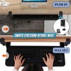 Wooden Adjustable Keyboard Tray Under Desk, Slide Out Keyboard &