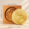 Wooden Cookie Mold for Baking – Carved Flower Embossing Design