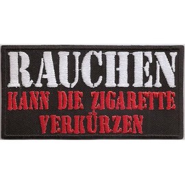 RAUCHEN kann Zigarette verkürzen, Biker Chopper Motorrad Aufnäher L