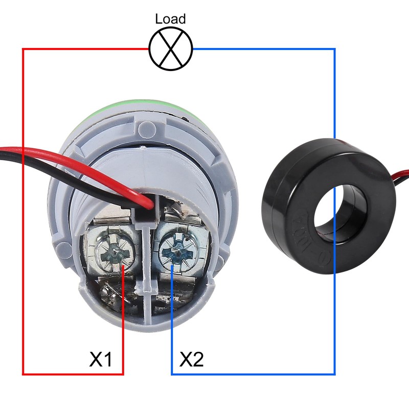 XIITIA 3pcs 2 in 1 60-500V 0-100A AC Digital Ammeter