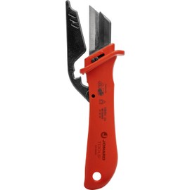 Jonard Tools KN-300INS Insulated Cable Dismantling Knife with Blade Guard, 1000V – SS Blade for Slicing Cable Jackets