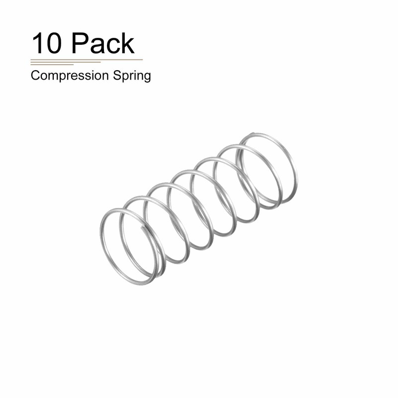DTGN 1.2x20x50mm(DxODxL) Compression Spring - 10Pack - Good for Machinery