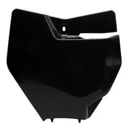 PowerMotor Dirt Bike Front Number Plate Plastic Replacement for Universal SX SX-F XC XC-F EXC 125 150 250 300 350 450 2017-2024 Black