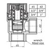 1/2" x 3/4" Safety Pressure Release Relief Reducing Valve FxF
