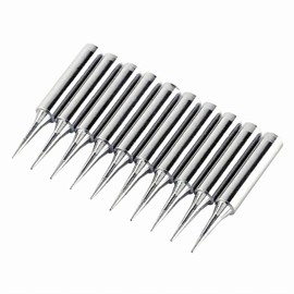 Pack of 10 Soldering Iron Tips, 900M-T-I Soldering Tips, Replacement Soldering Tips, Sharp Soldering Iron Tips, Copper Soldering Tips, Lead-Free Soldering Tips Set, for 936, 937, 938, 969, 8586, 852D