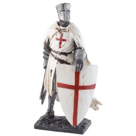 VOGLER Joh. Vogler GmbH Templar with Axe and Shield - Hand Painted Stone