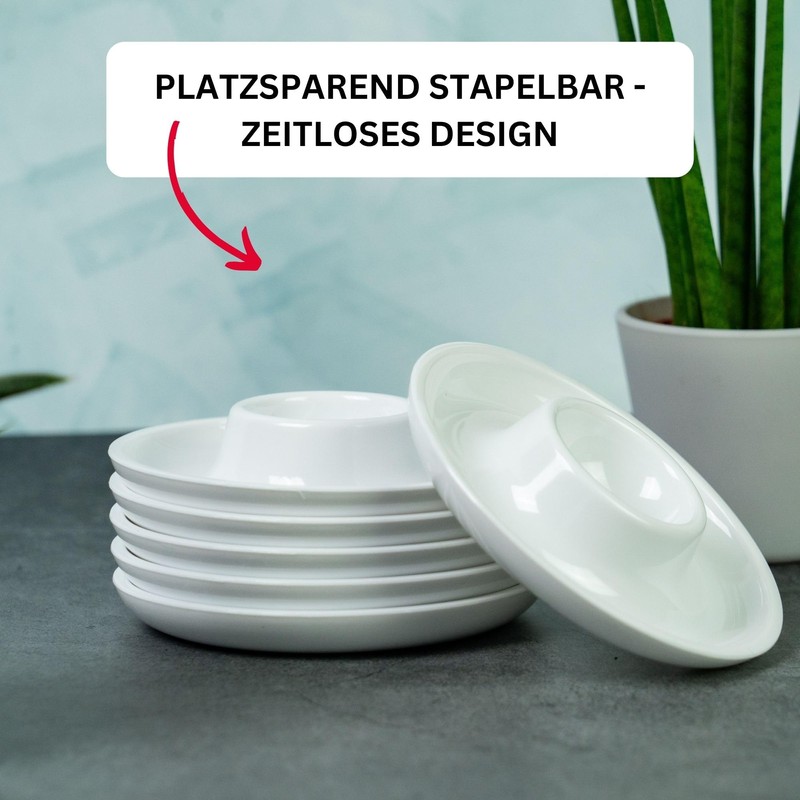 Westmark 6 Egg Cups, Round, Stackable, Diameter 10 cm, High-Quality