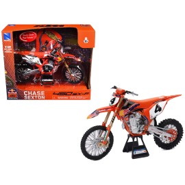 DCD for KTM 450 SX-F Motorcycle #4 Chase Sexton's "Red Bull for KTM Factory Racing" 1/12 Diecast Model by New Ray DC Power