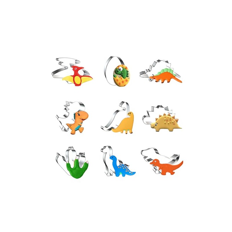 WJSYSHOP Dinosaur Cookie Cutters 9-Pc Set – A