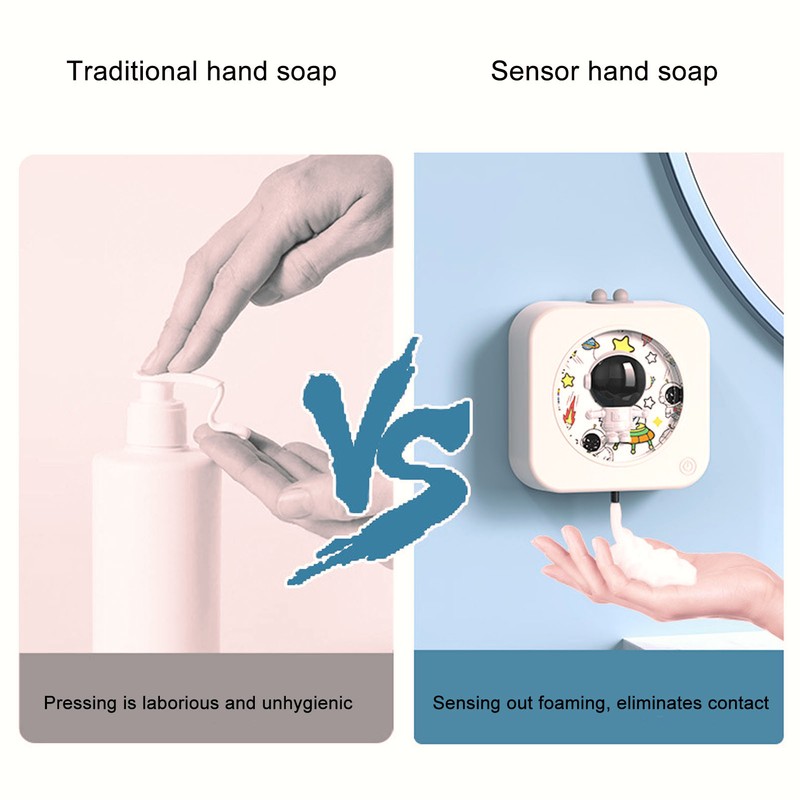 Automatic Foam Soap Dispenser Infrared Sensing Rechargeable Wall Mounted Touchless