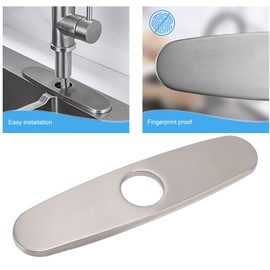 YWBL-WH Sink Hole Cover Cover Plate Matching Kitchen Sink Tap 304 Stainless Steel Tab Base Plate Kitchen Faucet Decor Plate